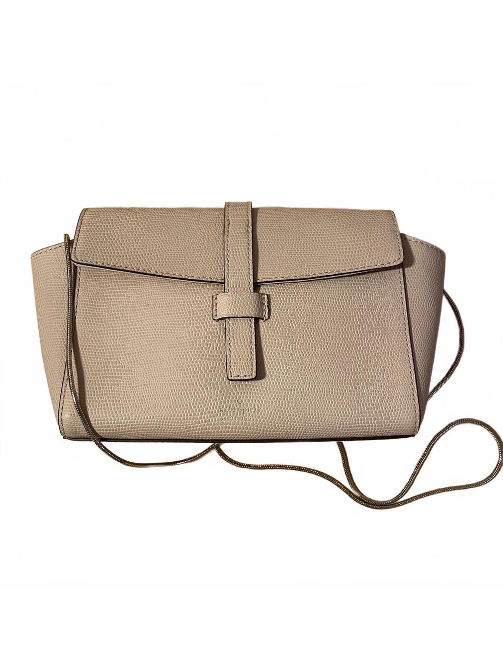 Kate Spade Beige Textured Leather Crossbody Bag - Picture 3 of 9